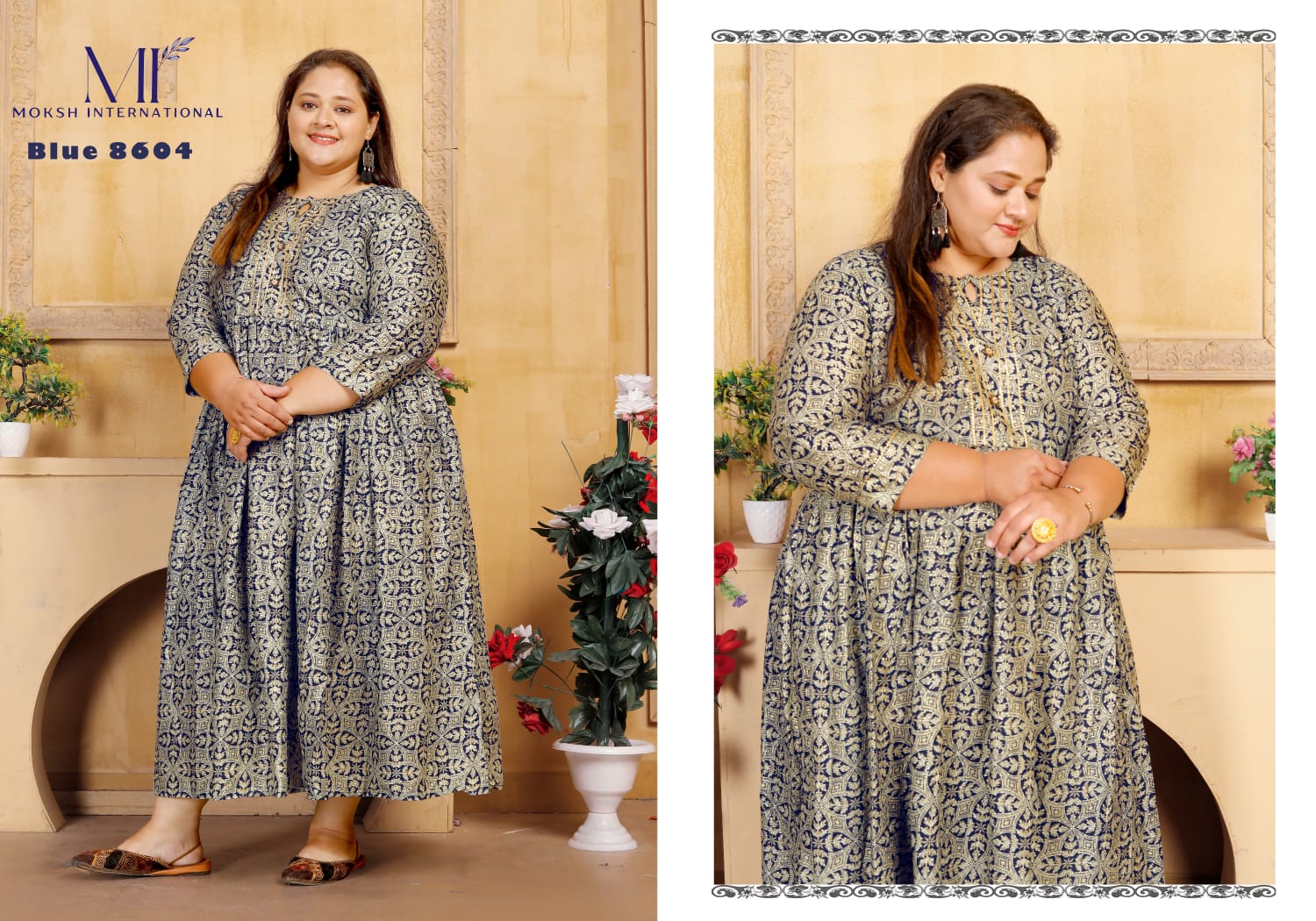 Big Size Vol 1 By Moksh Rayon Printed Plus Size Kurtis Wholesale Shop In Surat
